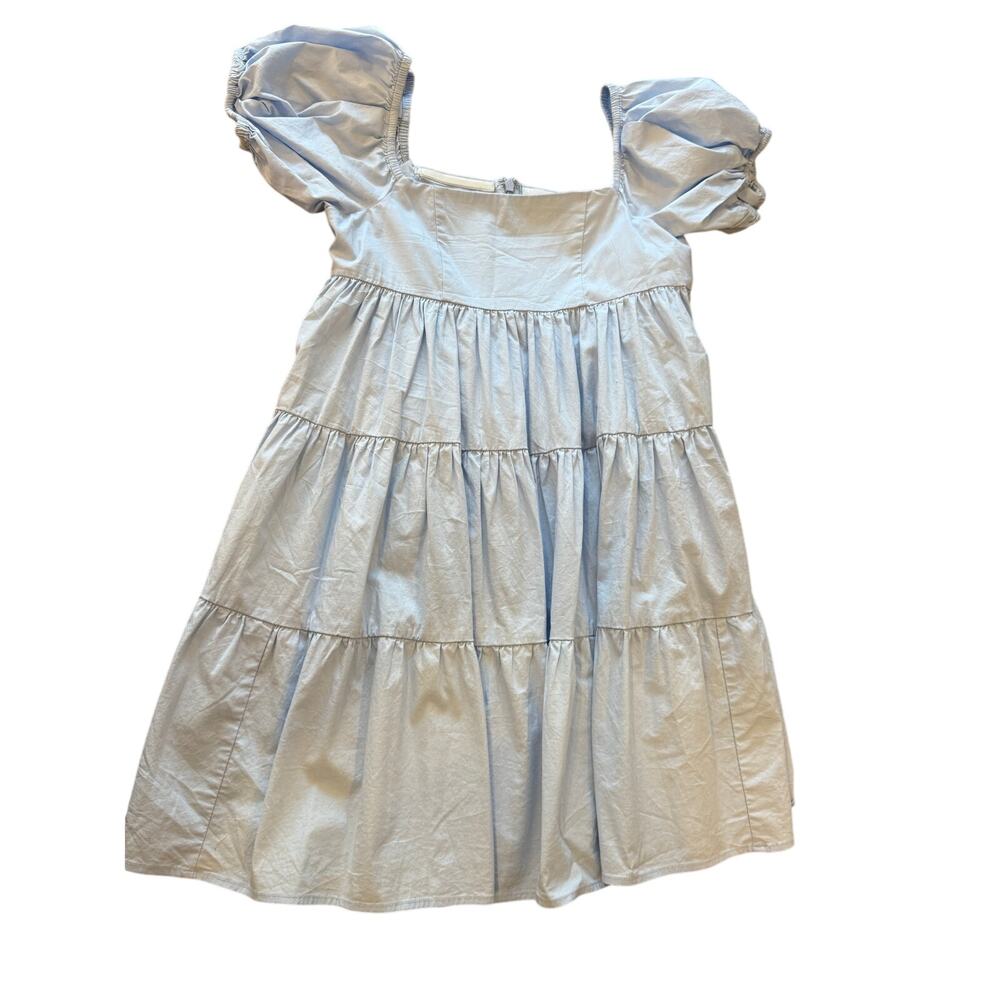 BARDOT Junior Light Blue Babydoll Mini Cotton Dress Girls size 14